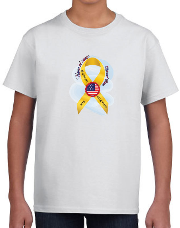 Support Our Troops Awareness Ribbon Volunteer Shirts