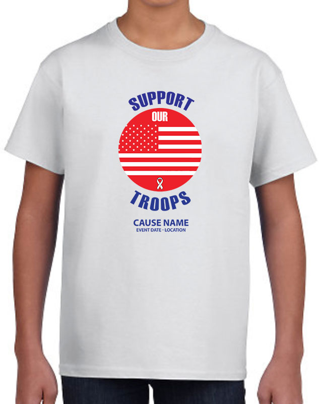 Support Our Troops Causes Volunteer Youth Shirts