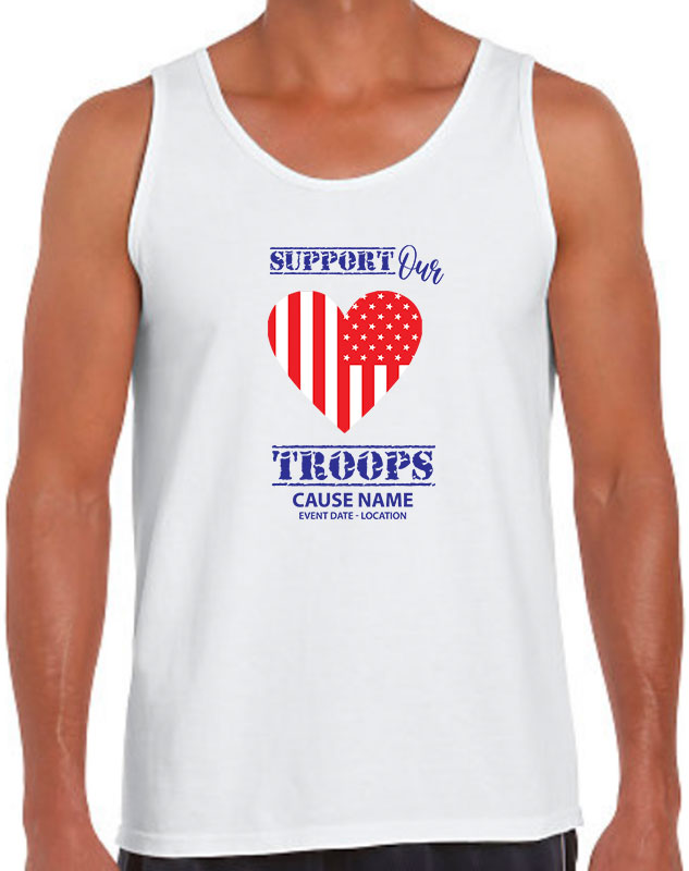 Mens Support Our Troops Volunteer Tank