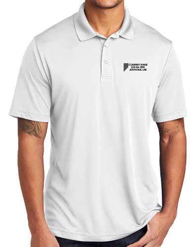 Polyester Personalized Company Polo with Generic Logo