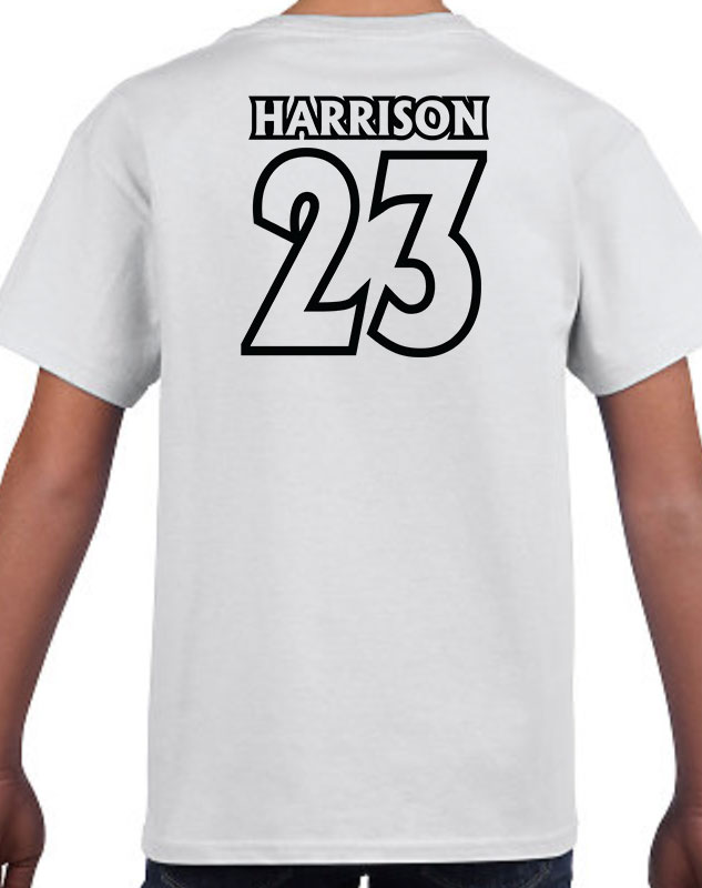 Basketball Camp Uniforms with player name and numbers