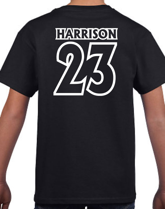 Black Basketball Camp Uniforms with player name and numbers