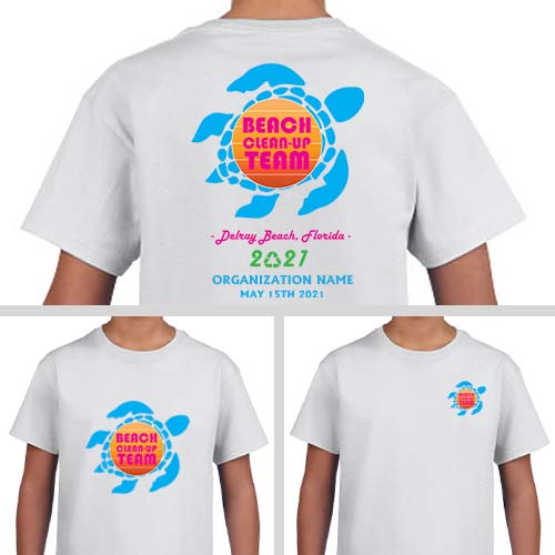 Beach Clean Up Team Volunteer Youth Shirts