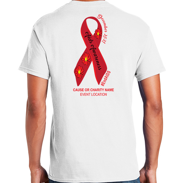 Aids Awareness Ribbon Charity Shirts