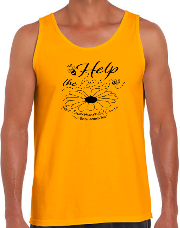 Mens Help The Bees Volunteer Tank Tops for a Cause