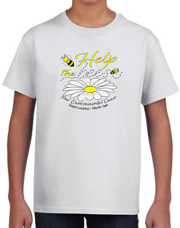 Help The Bees Environmental Cause Volunteer Youth Shirts