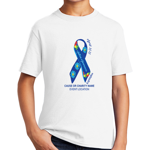 Autism Awareness Ribbon Charity Youth Shirts