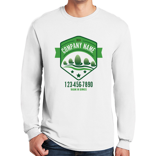 Long Sleeve Lawn and Tree Landscaping Work Shirt