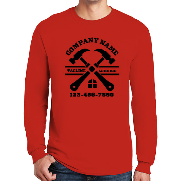 Long Sleeve Personalized Handyman Contractor Work Shirt