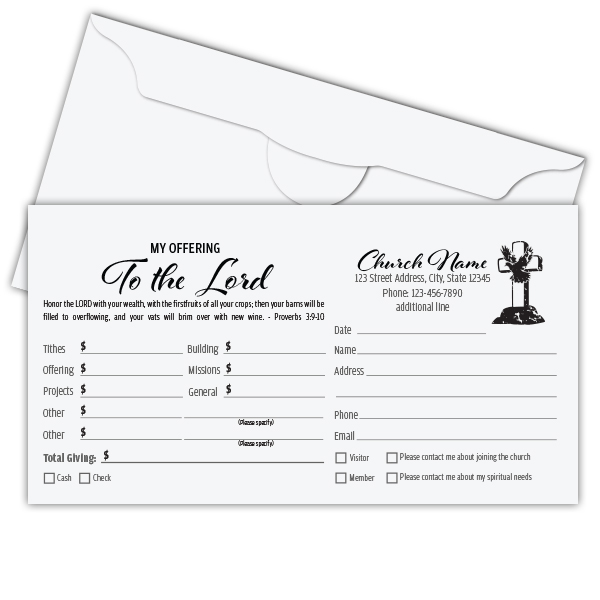 Church tithing envelopes printit4less